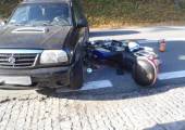 Obłazy Ryterskie- zderzenie samochodu osobowego i motocykla