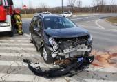 Nowy Sącz, ul. 1 Brygady- zderzenie dwóch samochodów osobowych