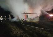 Korzenna - pożar budynku gospodarczego