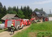 Bukowiec-pożar budynku gospodarczego