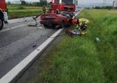 Stary Sącz, ul. Wielki Wygon- zderzenie samochodu osobowego i ciężarowego - jedna ofiara śmiertelna