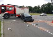 Nowy Sącz, Aleje Piłsudskiego- zderzenie dwóch samochodów osobowych