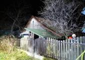 Barcice Dolne - pożar drewna opałowego