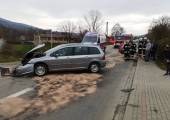 Kąclowa - zderzenie dwóch samochodów osobowych