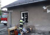 Pożar mieszkania w Nowym Sączu przy ulicy Grunwaldzkiej