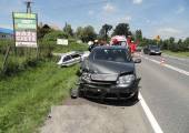 Tęgoborze - zderzenie dwóch samochodów osobowych