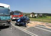 W Ptaszkowej zderzyły się dwa samochody