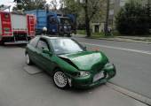 Nowy Sącz ulica Lwowska -  zderzenie dwóch samochodów osobowych