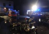 Chełmiec - pożar kotłowni i magazynu przy cieplarni