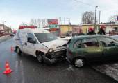 Nowy Sącz ulica Dojazdowa – zderzenie dwóch samochodów osobowych