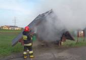Łazy Biegonickie – pożar wiaty przystanku autobusowego